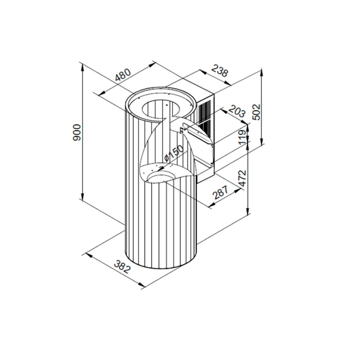 картинка Кухонная вытяжка Maunfeld ADELAIDE 39 WALL INOX  картинка Кухонная вытяжка Maunfeld ADELAIDE 39 WALL INOX