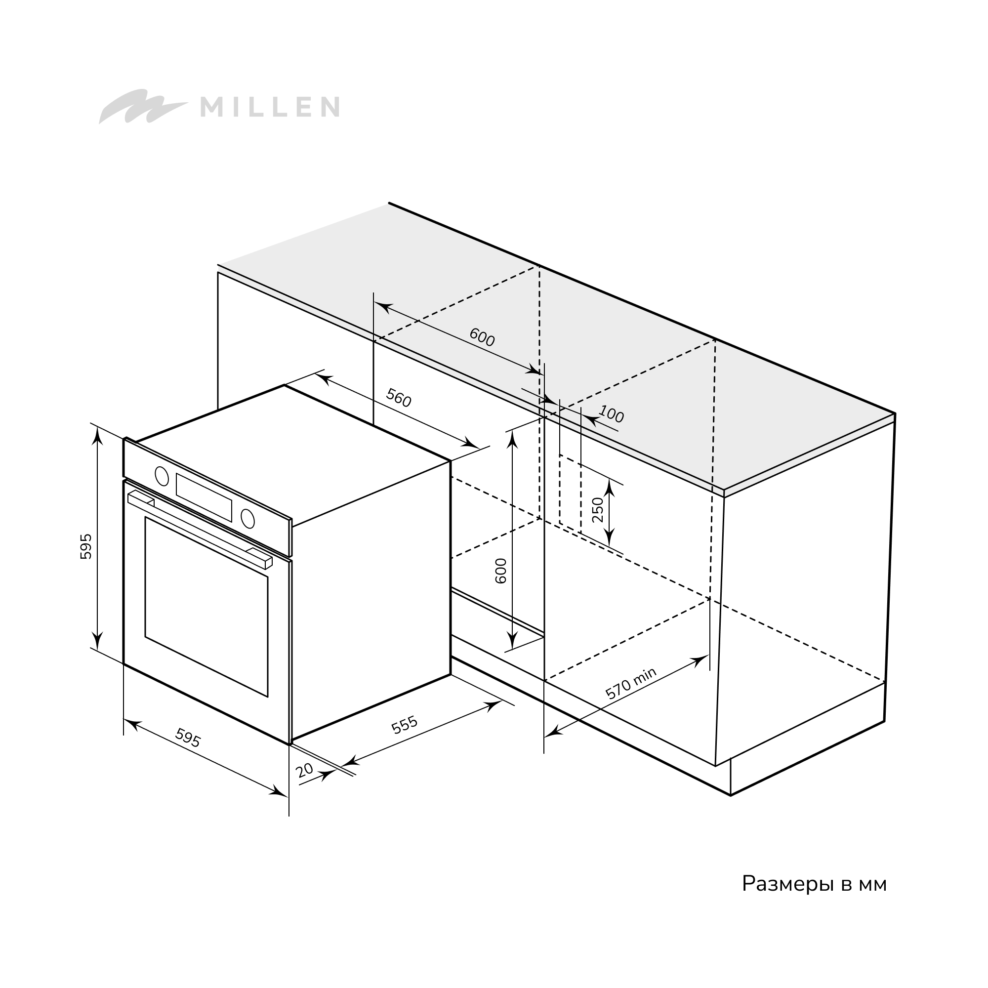 картинка Электрический духовой шкаф Millen MEO 602 IX  картинка Электрический духовой шкаф Millen MEO 602 IX