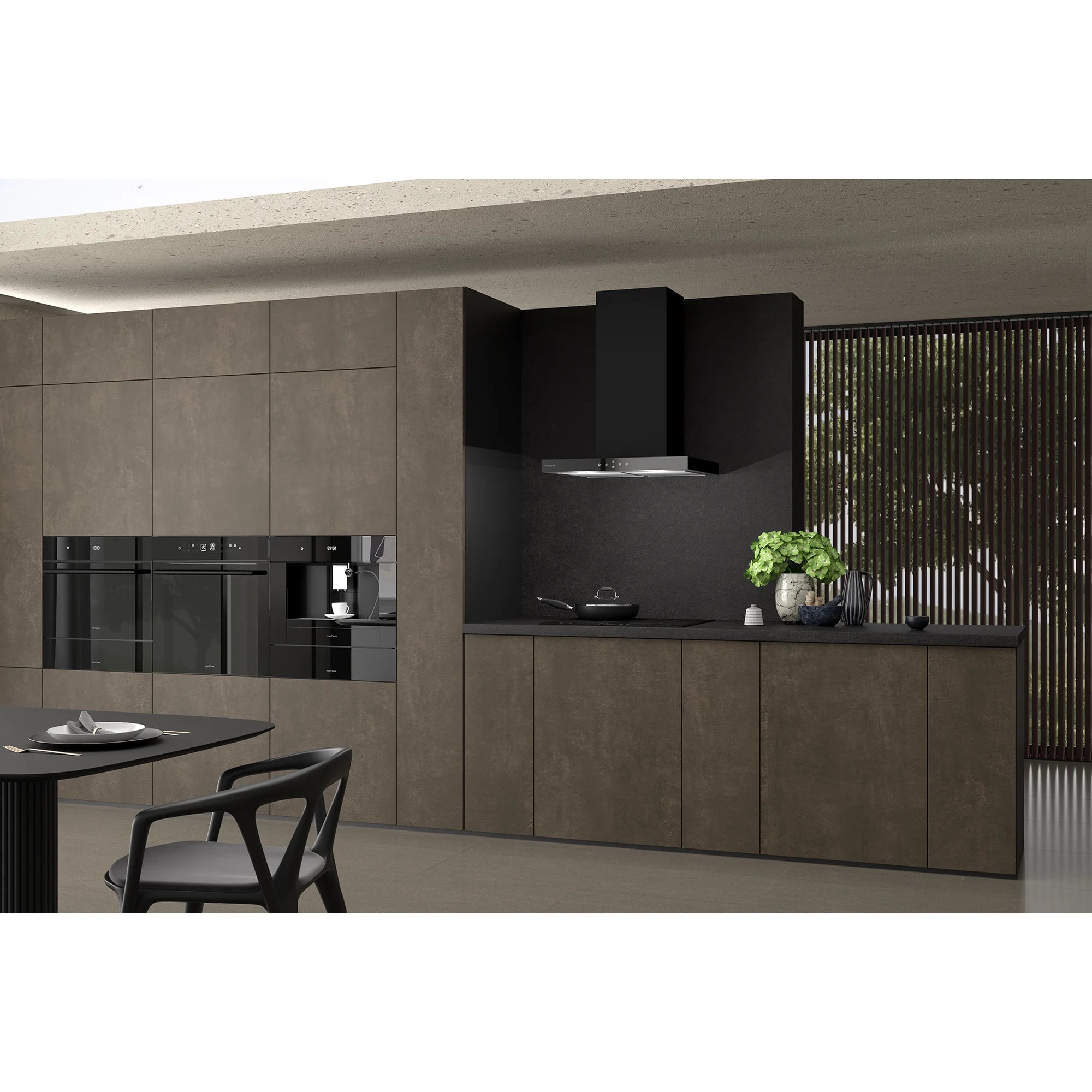 картинка Кофемашина встраиваемая Krona ONYX 45H coffee BL/BL 