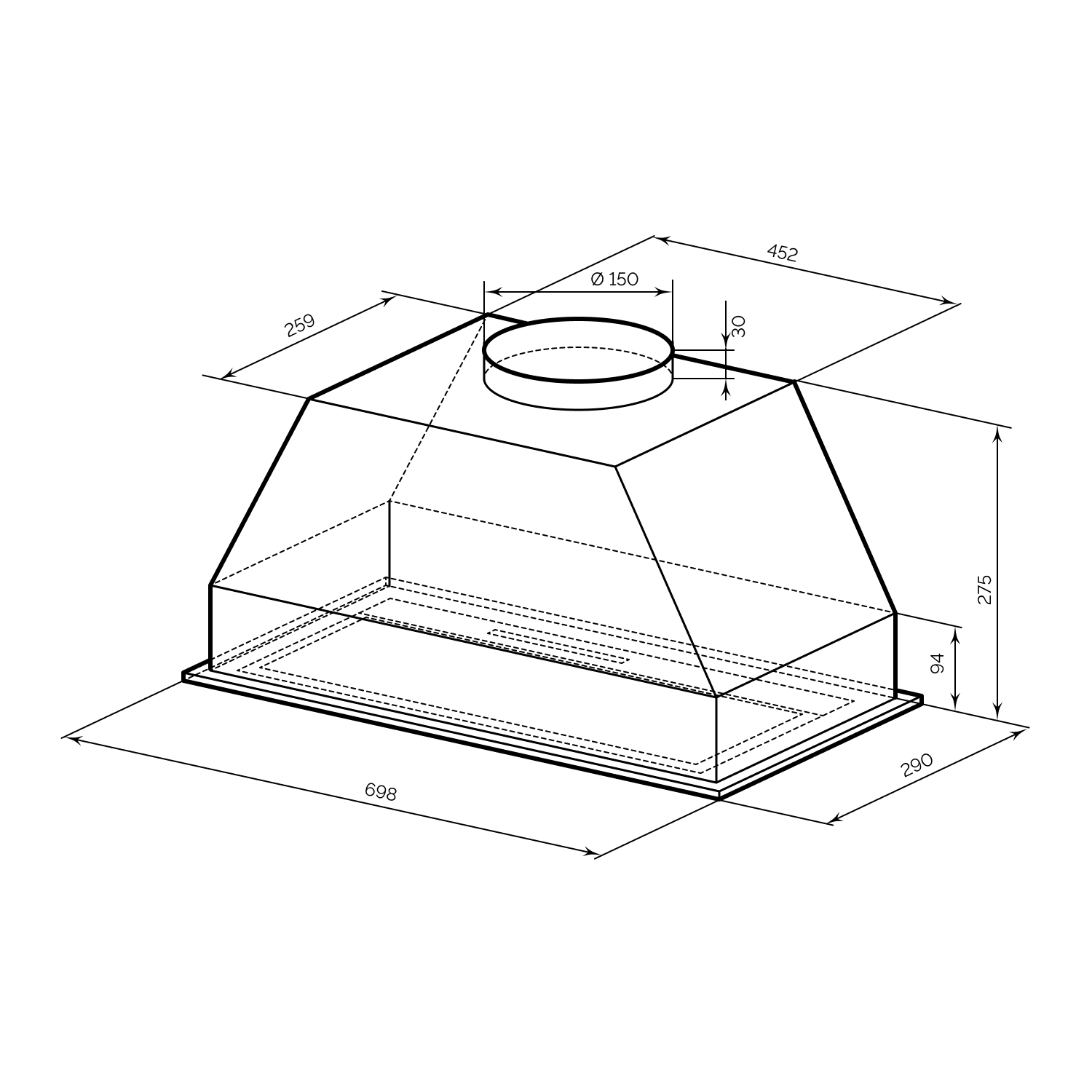 картинка Кухонная вытяжка Lex HYPER 900 GS INVERTER GR 