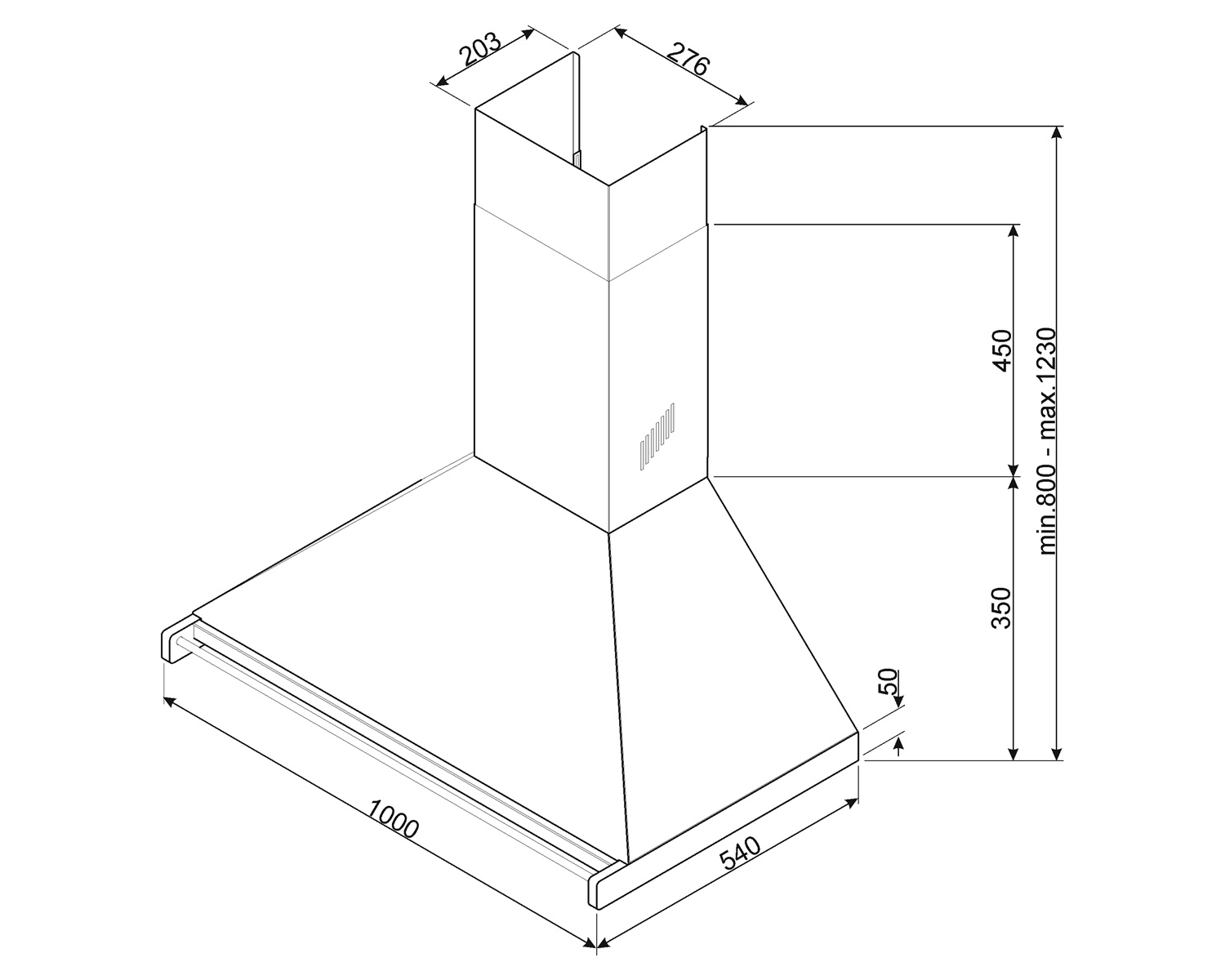 картинка Кухонная вытяжка Smeg KD100HXE 