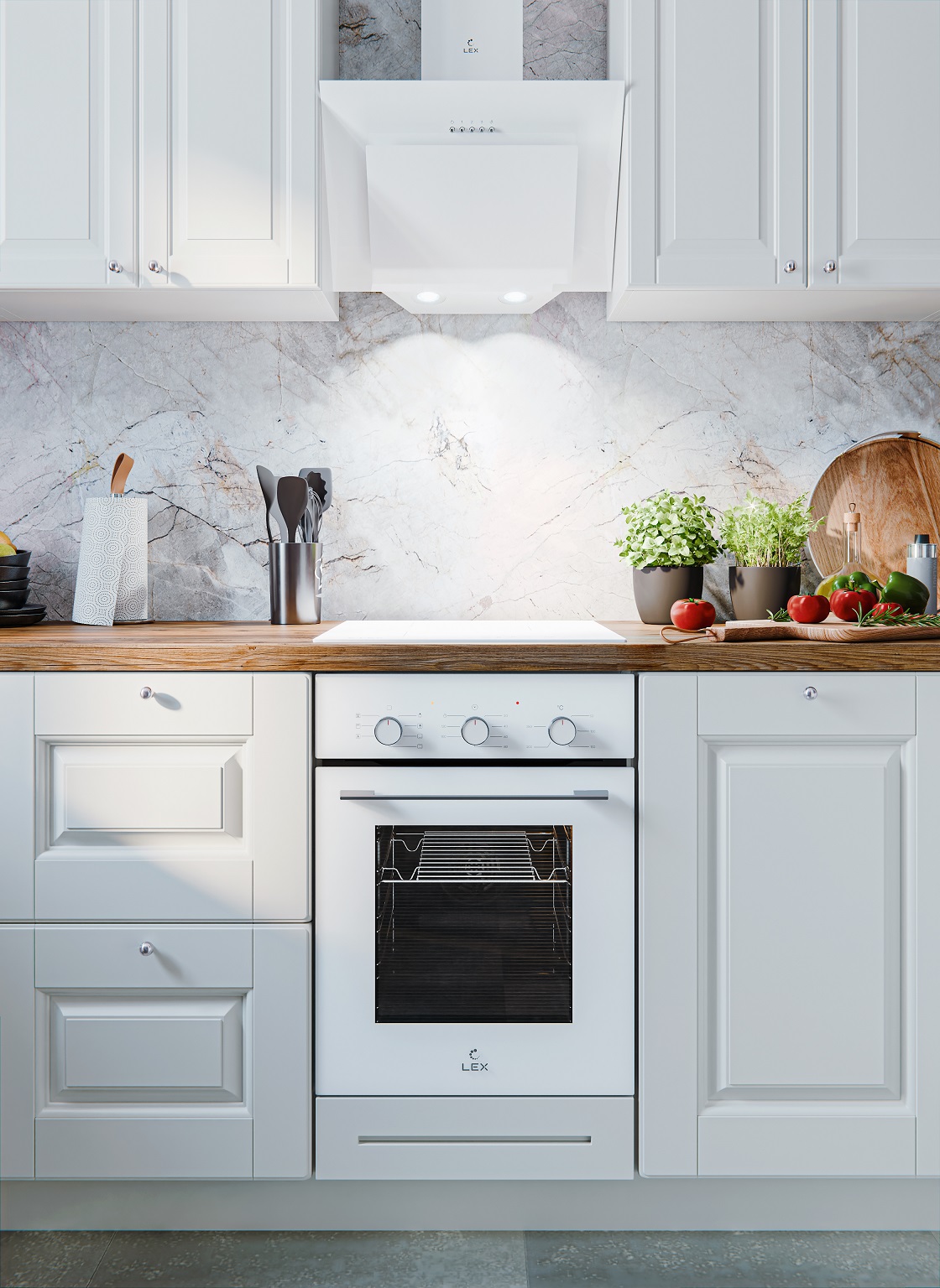 картинка Электрический духовой шкаф Lex EDM 4575 WH 