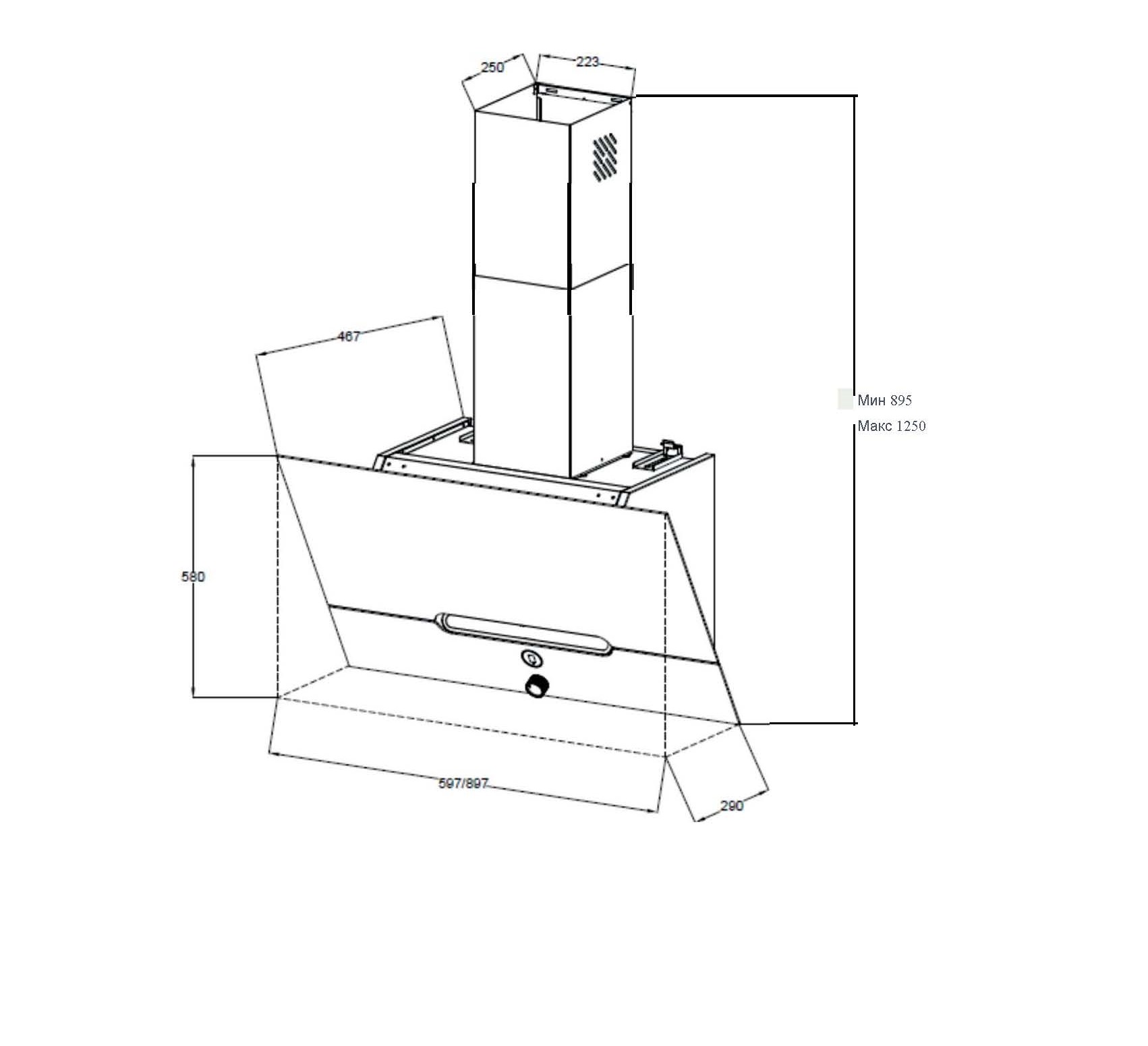 картинка Кухонная вытяжка Jacky's JV WW682  