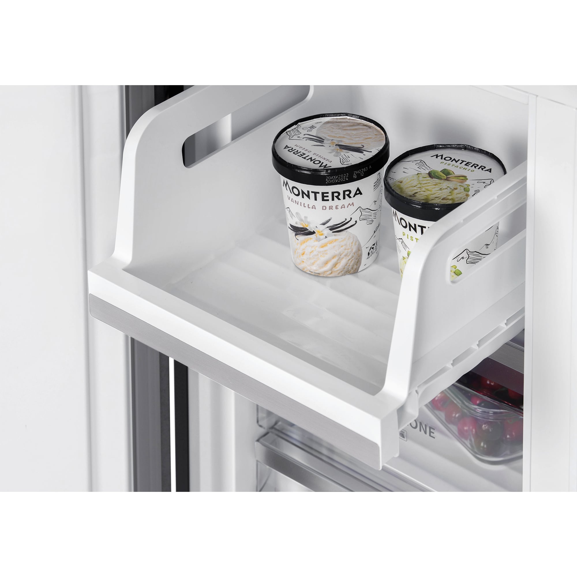 картинка Полувстраиваемый холодильник Hiberg RFQ-600DX NFGY inverter бежевый 