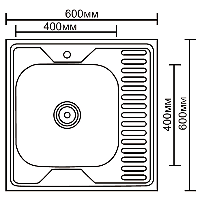 картинка Мойка для кухни Ledeme L96060-6L глянец  картинка Мойка для кухни Ledeme L96060-6L глянец
