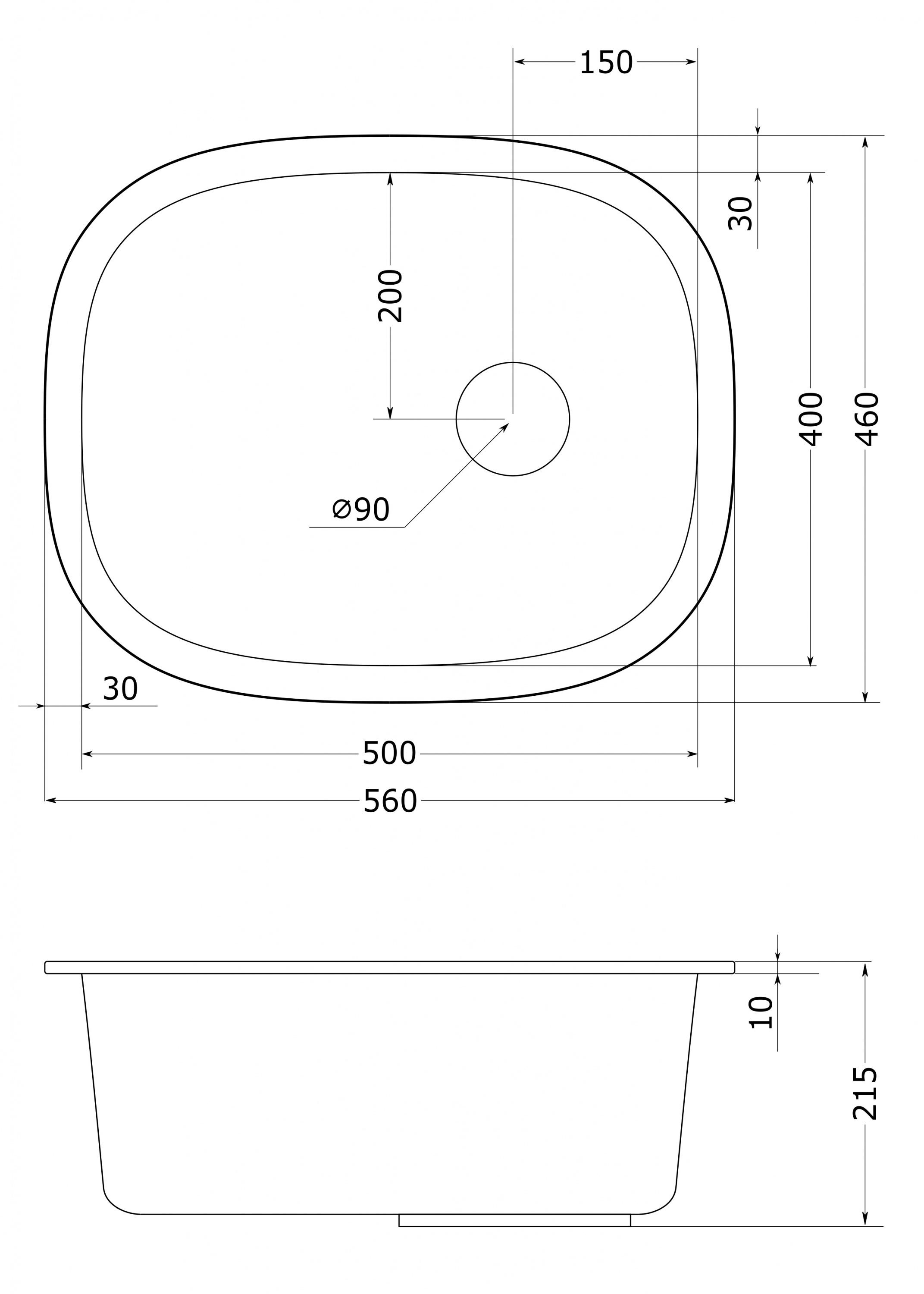 картинка Мойка для кухни Emar Quartz EMQ-1560.P 