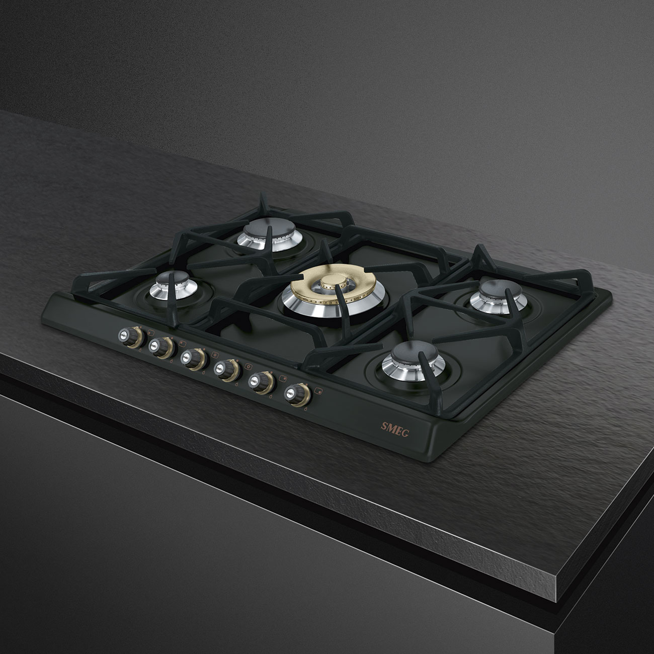 картинка Газовая варочная панель Smeg SR775AO  картинка Газовая варочная панель Smeg SR775AO