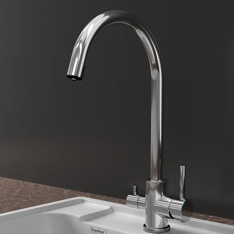 картинка Смеситель Granfest Z-5420 нержавеющая сталь 