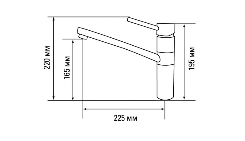 картинка Смеситель Gerdamix RIDO вытяжной излив графит 