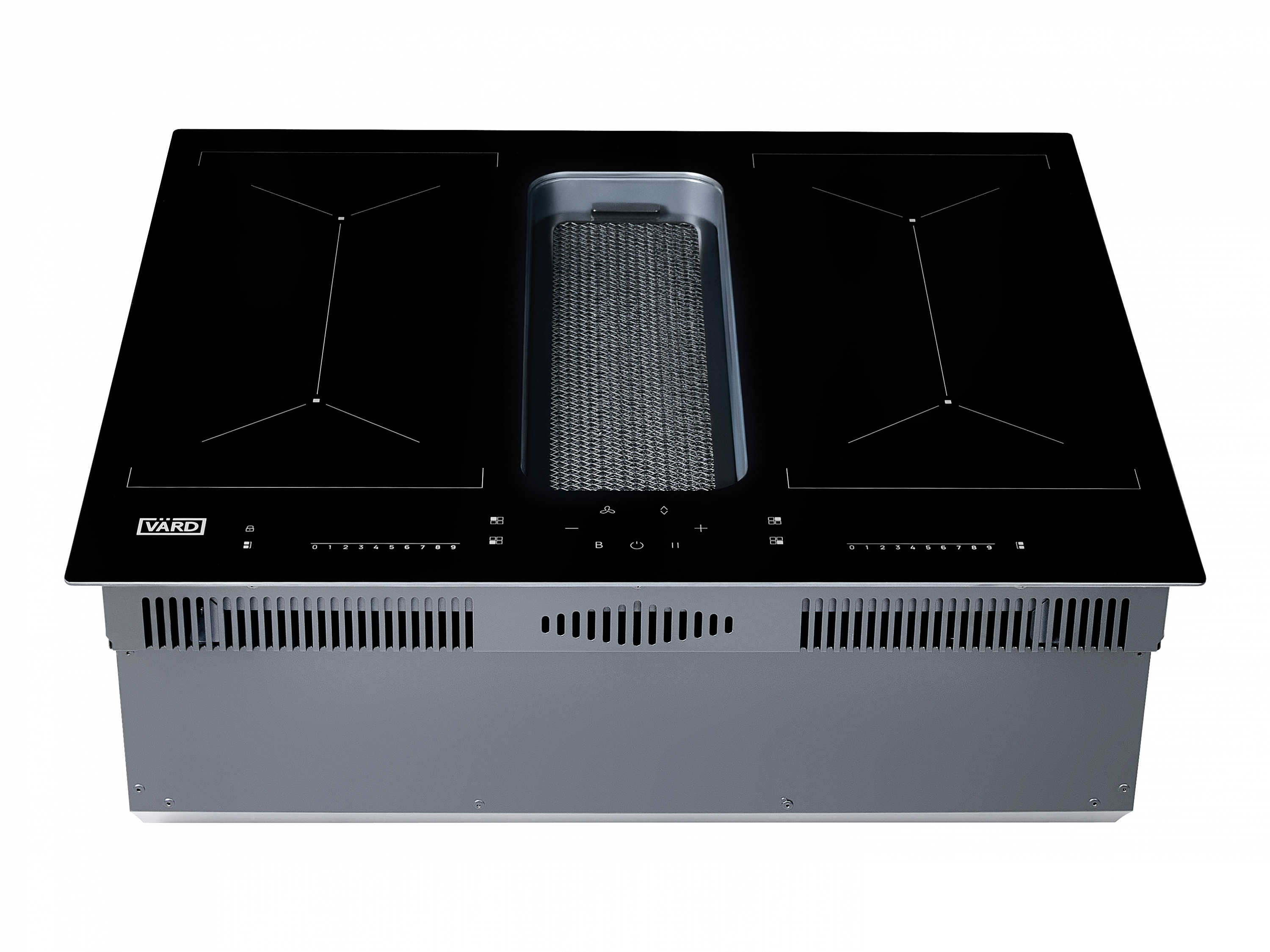 картинка Индукционная варочная панель с вытяжкой Vard VHH6472B 