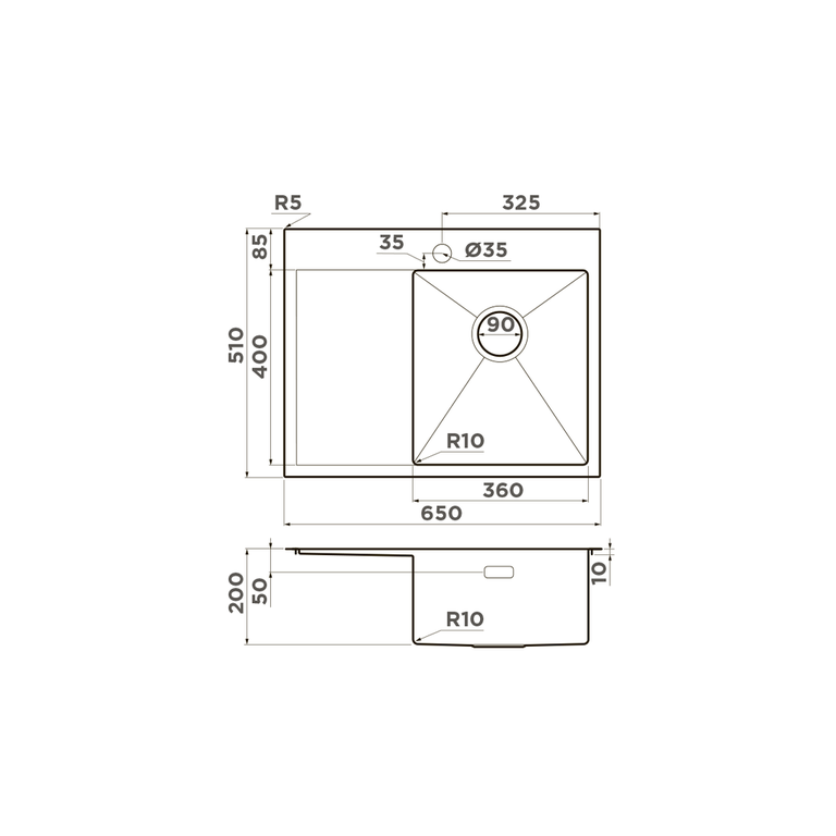 картинка Мойка Omoikiri Akisame-65-LG-R 