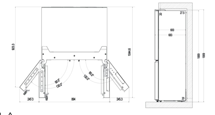 картинка Отдельностоящий холодильник Hiberg RFQ-610G GS inverter  картинка Отдельностоящий холодильник Hiberg RFQ-610G GS inverter