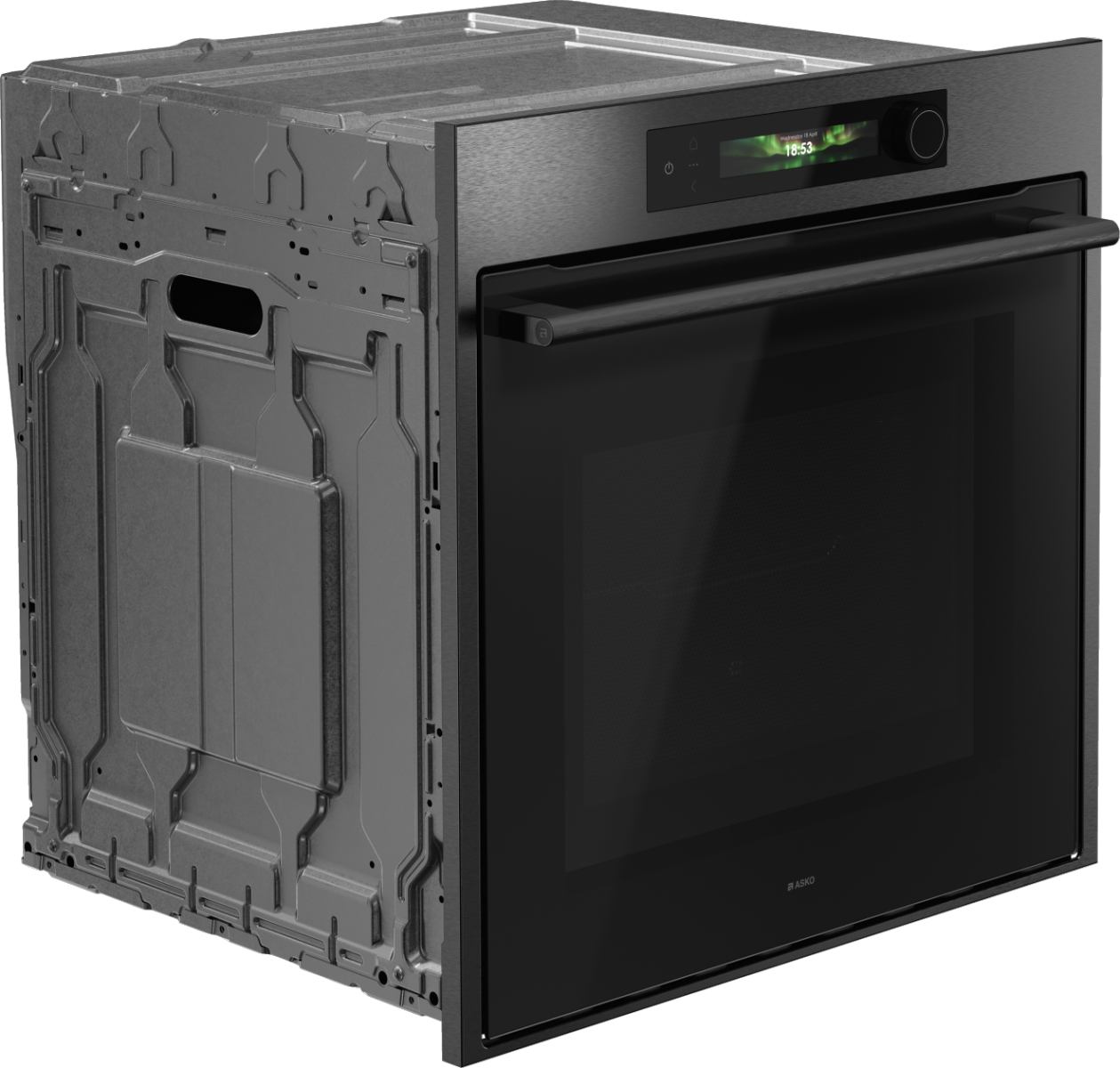 картинка Электрический духовой шкаф с функцией СВЧ Asko OCM66BSH черный  картинка Электрический духовой шкаф с функцией СВЧ Asko OCM66BSH черный