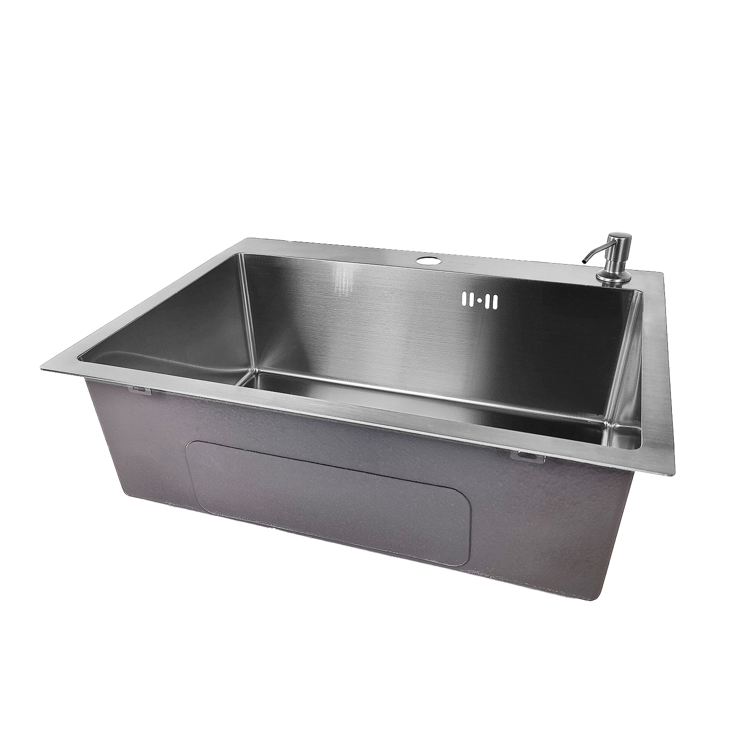 картинка Комплект Emar Satine (мойка, смеситель, дозатор, корзина) 