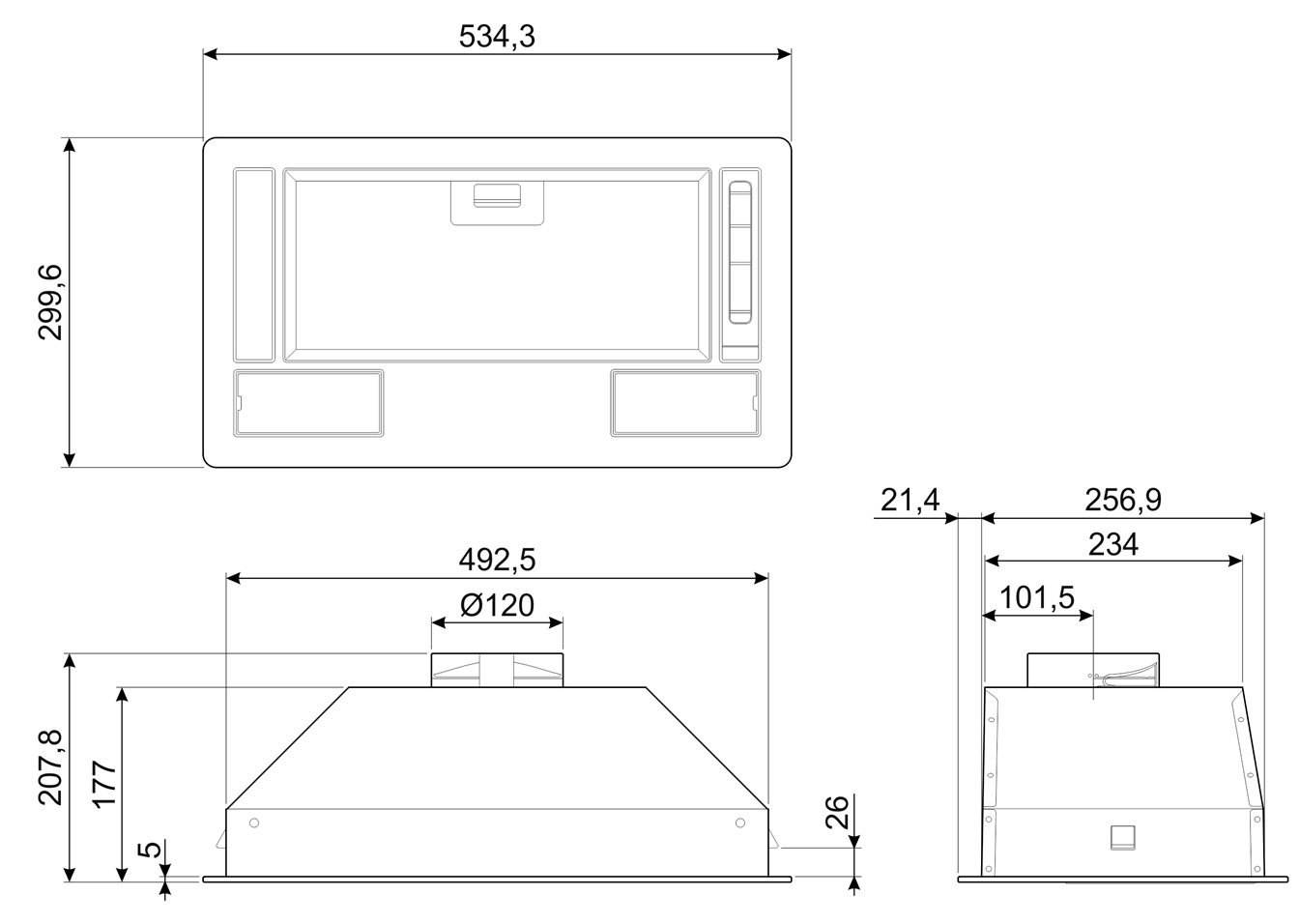картинка Кухонная вытяжка Smeg KSG52HE 