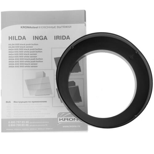 картинка Кухонная вытяжка Krona IRIDA 600 BLACK PUSH BUTTON  картинка Кухонная вытяжка Krona IRIDA 600 BLACK PUSH BUTTON