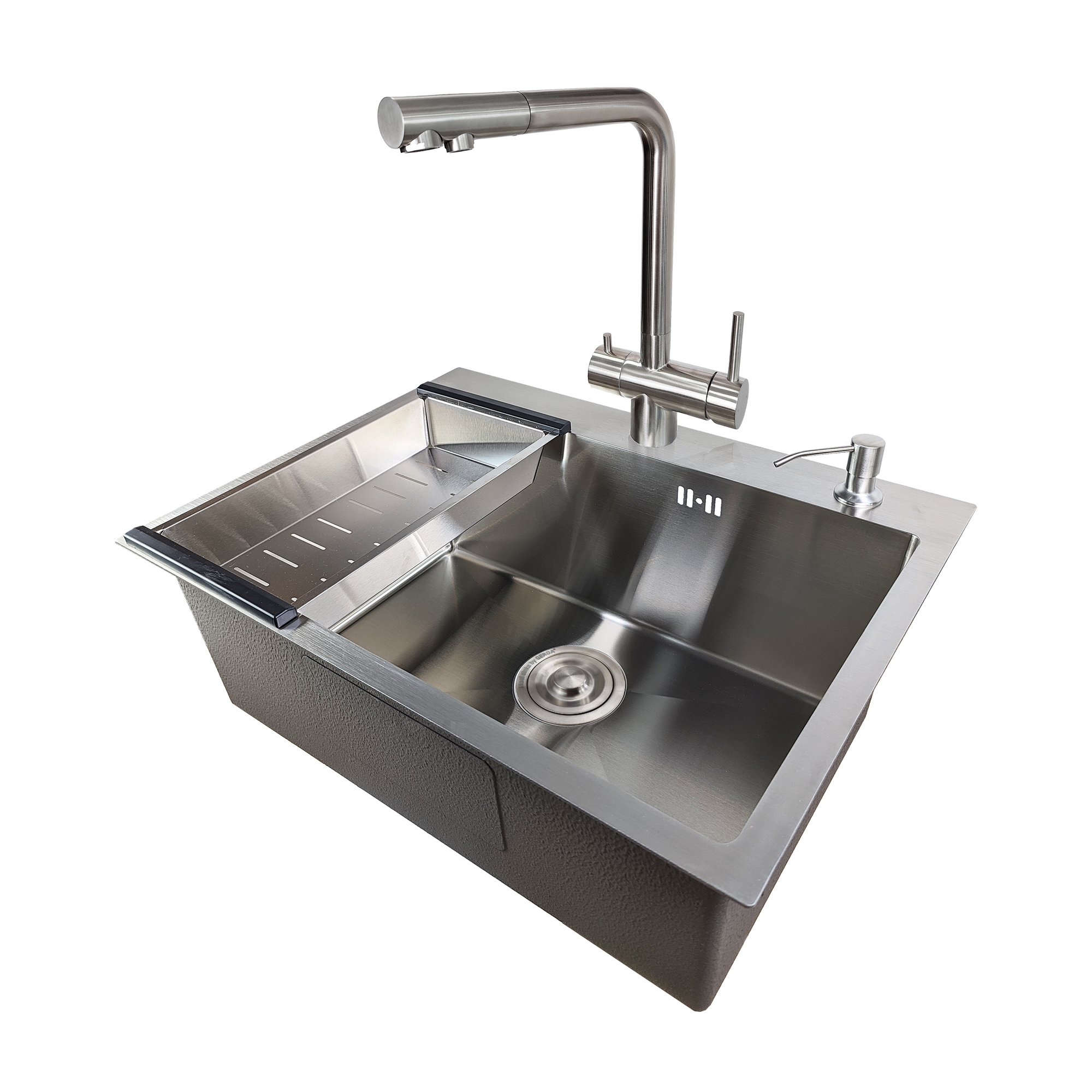 картинка Комплект мойка и смеситель Gerda 6045 S+SM.Satin 