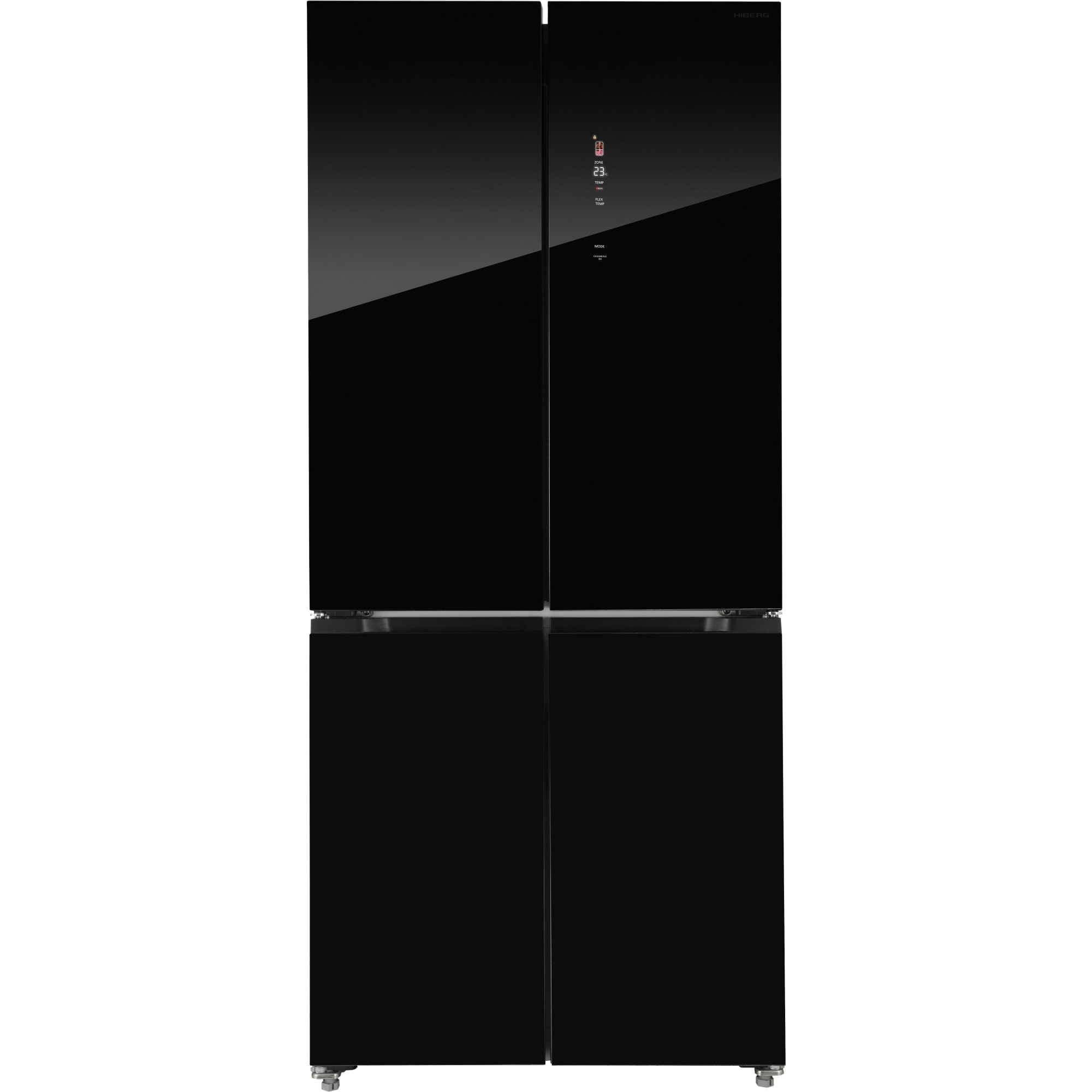 картинка Полувстраиваемый холодильник Hiberg RFQ-600DX NFGB inverter черный 