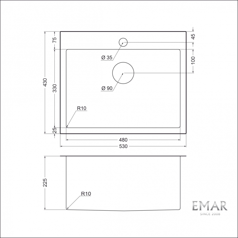 картинка |Discount| Кухонная мойка Emar EMB-115 PVD Nano Dark  картинка |Discount| Кухонная мойка Emar EMB-115 PVD Nano Dark