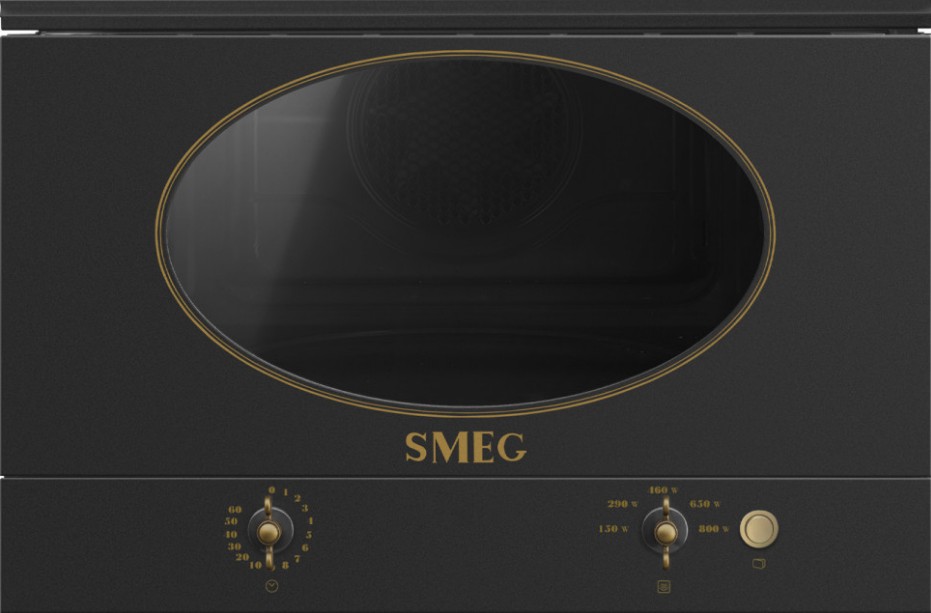 картинка Микроволновая печь Smeg MP822NAO антрацит  картинка Микроволновая печь Smeg MP822NAO антрацит