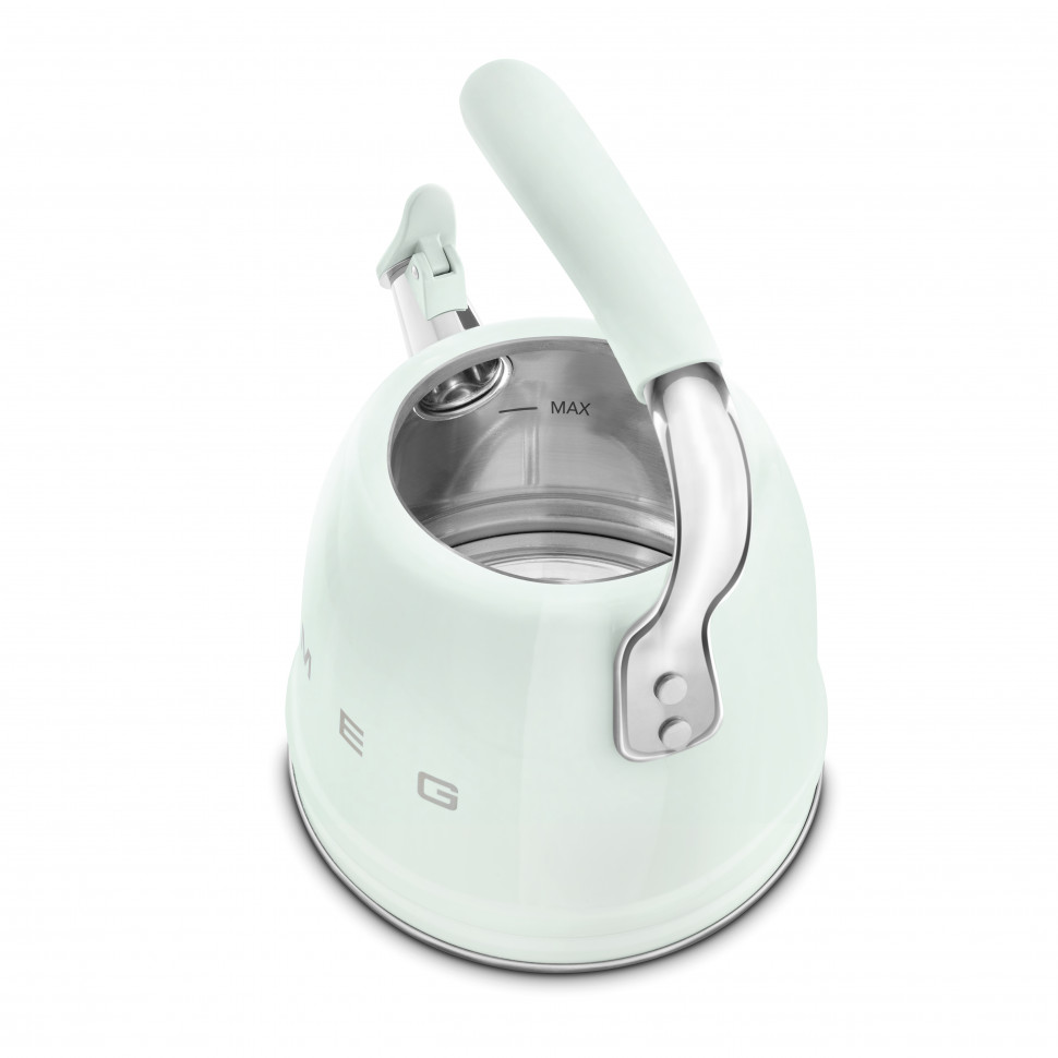 картинка Чайник со свистком Smeg WKF01PG постельный зеленый 