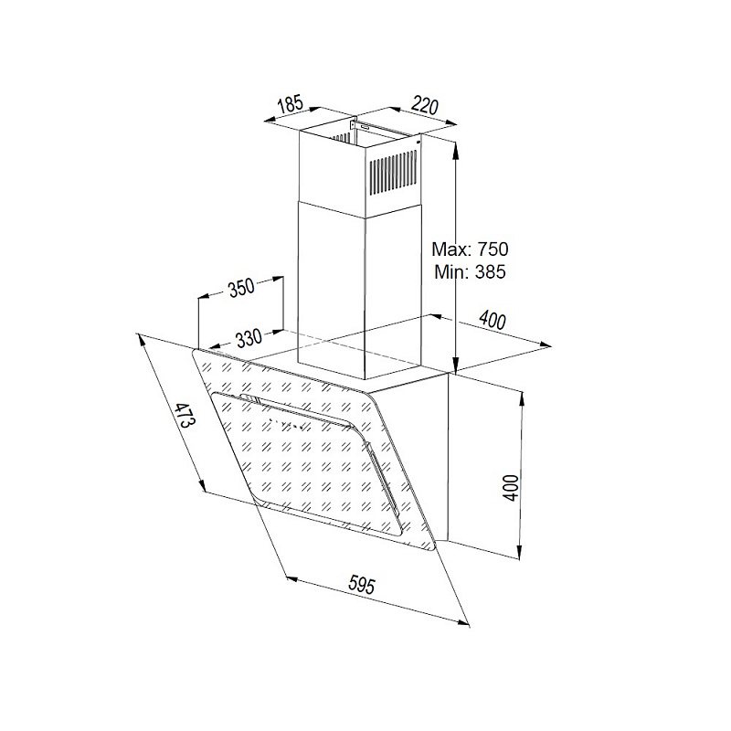 картинка Кухонная вытяжка Korting KHC 67590 GN 