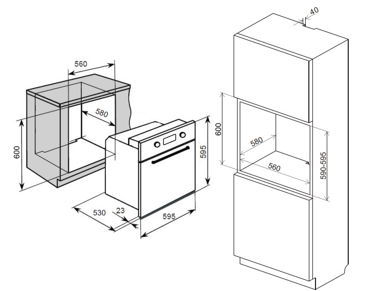 картинка Электрический духовой шкаф Lex EDS 101 GR 
