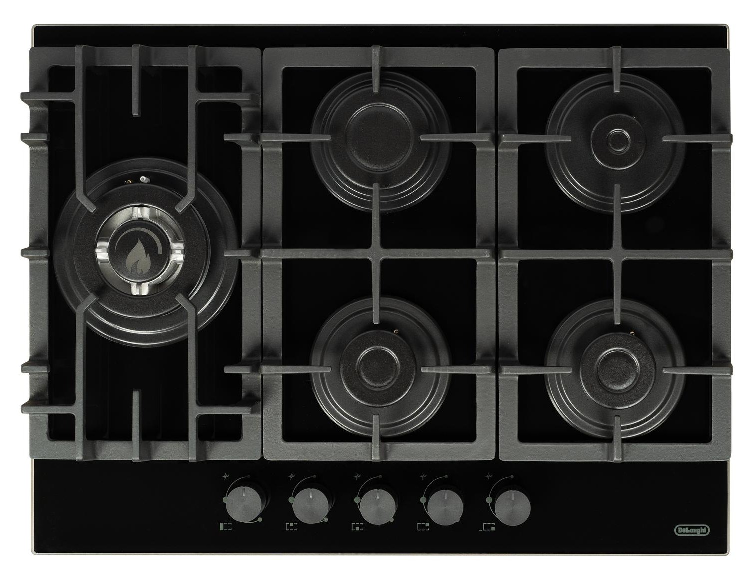 картинка Газовая варочная панель Delonghi GERMANA 7GW NB черный  картинка Газовая варочная панель Delonghi GERMANA 7GW NB черный