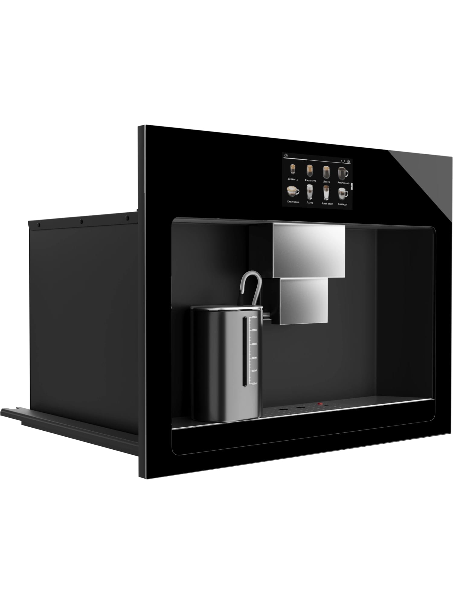 картинка Кофемашина встраиваемая Hiberg PROFF-K черная 
