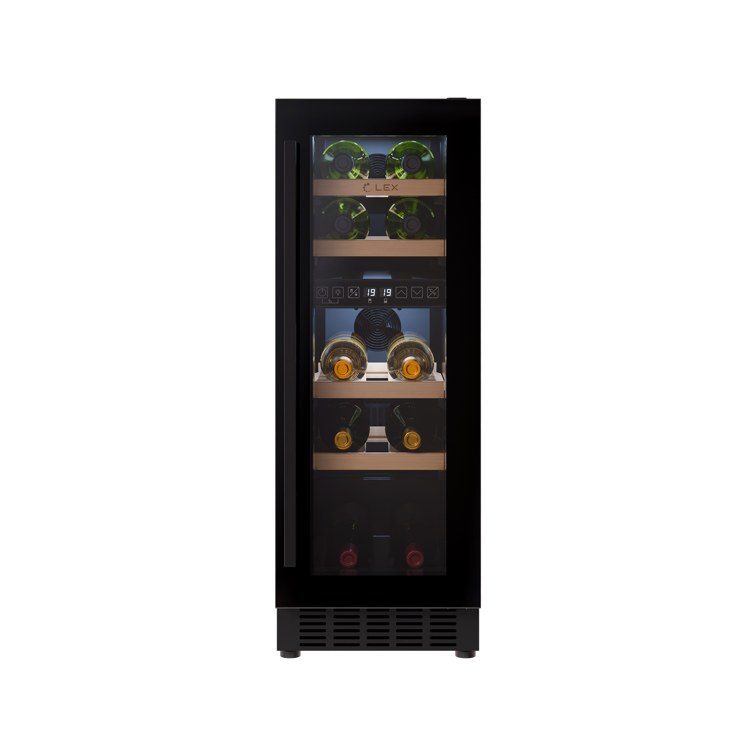 картинка Комбинированный винный шкаф Lex LWD3017BL dual zone  картинка Комбинированный винный шкаф Lex LWD3017BL dual zone