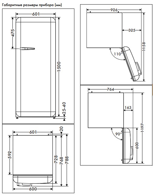 картинка Отдельностоящий холодильник Smeg FAB28LRD5 