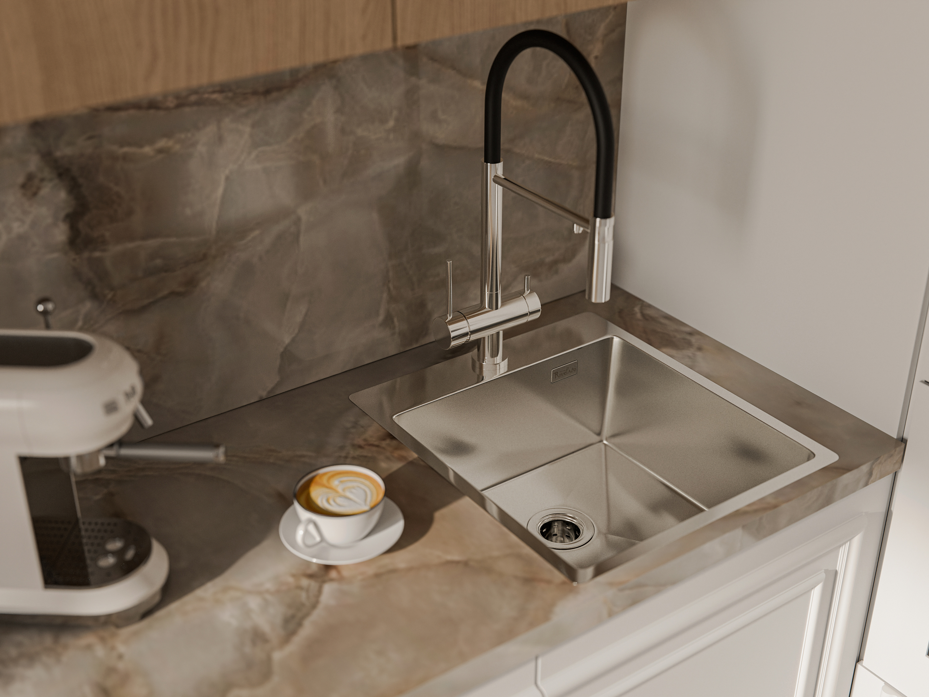 картинка Мойка для кухни Rivelato Rinox 4450  картинка Мойка для кухни Rivelato Rinox 4450