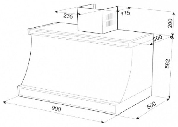 картинка Кухонная вытяжка T 969 C BRONZE 