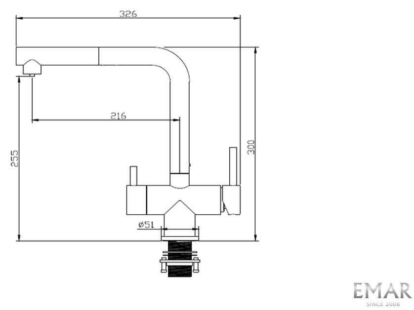 картинка Смеситель Emar Pvd ECB - 7017  картинка Смеситель Emar Pvd ECB - 7017
