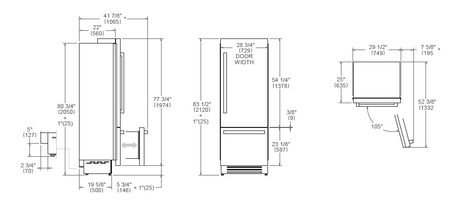 картинка Холодильник Bertazzoni REF755BBLXTT  картинка Холодильник Bertazzoni REF755BBLXTT