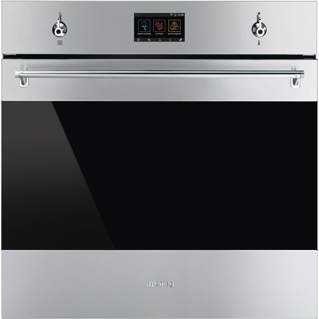 картинка Электрический духовой шкаф с функцией СВЧ и пароварки Smeg SO6303APX  картинка Электрический духовой шкаф с функцией СВЧ и пароварки Smeg SO6303APX