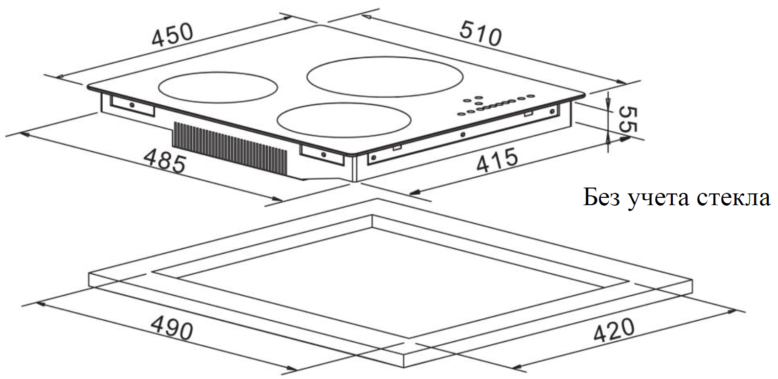 картинка Индукционная варочная панель Weissgauff HI 430 BA 