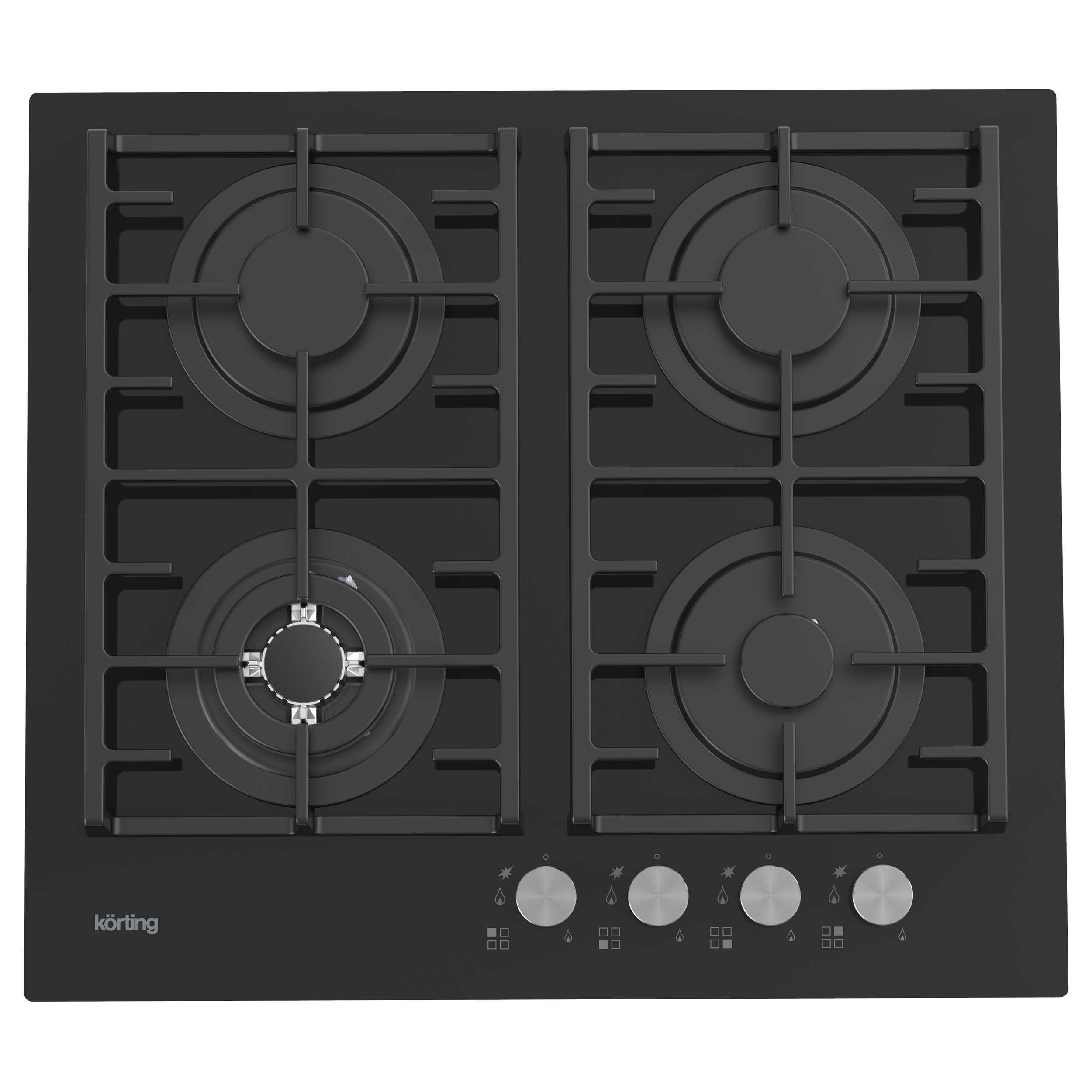 картинка Газовая варочная панель Korting HGG 6825 CTN черная 