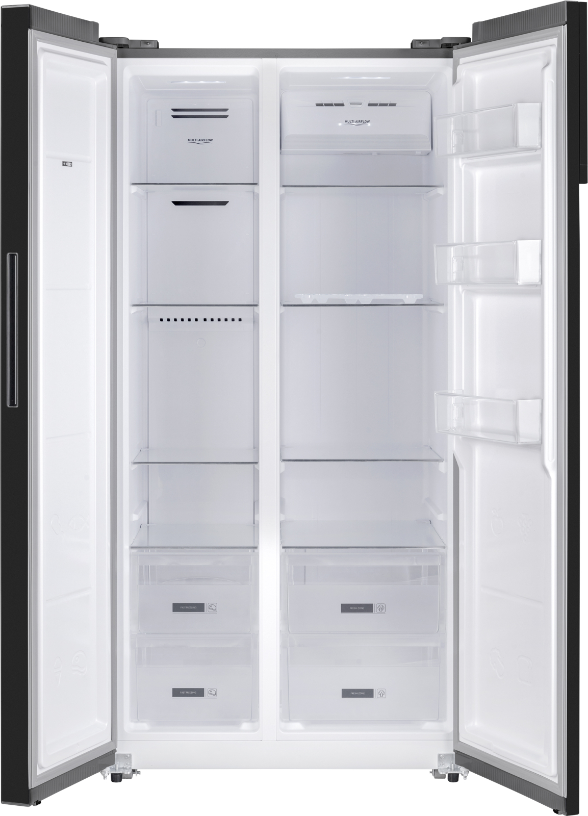 картинка Отдельностоящий холодильник Weissgauff WSBS 600 BeG NoFrost Inverter 