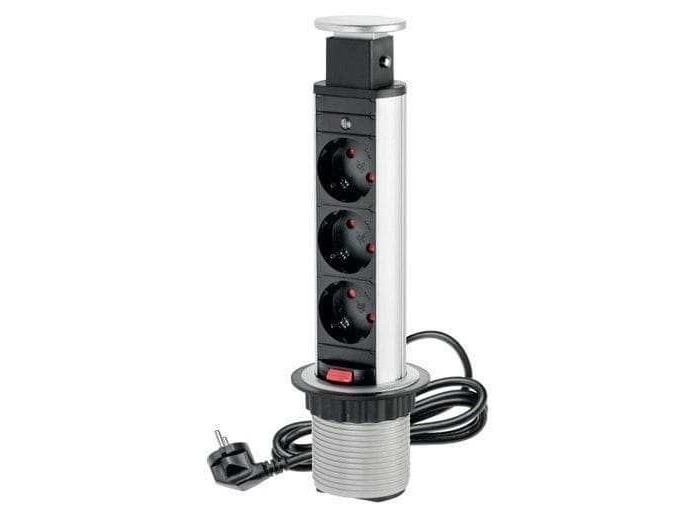 картинка Встраиваемая розетка GLS 3X16 EURO серебристый 