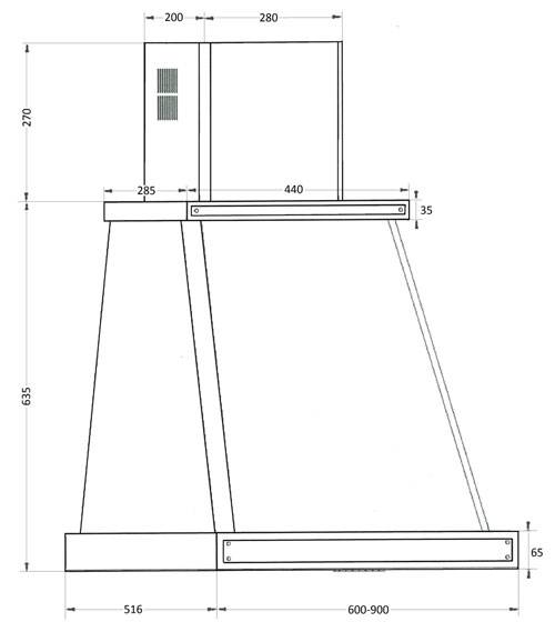 картинка Кухонная вытяжка T 669 C BRONZE 