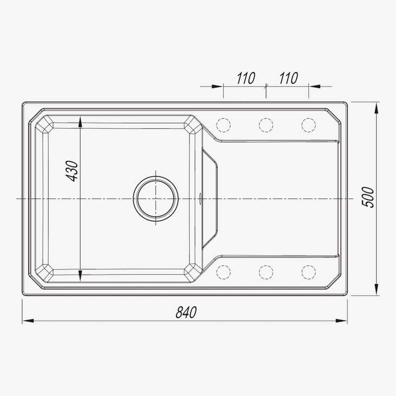 картинка Мойка для кухни Dr. Gans Кардинал 840 