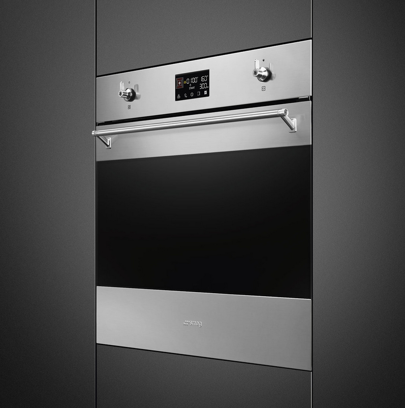 картинка Электрический духовой шкаф с СВЧ Smeg SO6302M2X  картинка Электрический духовой шкаф с СВЧ Smeg SO6302M2X