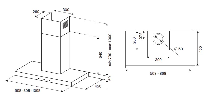картинка Кухонная вытяжка Bertazzoni KT90P1XV 