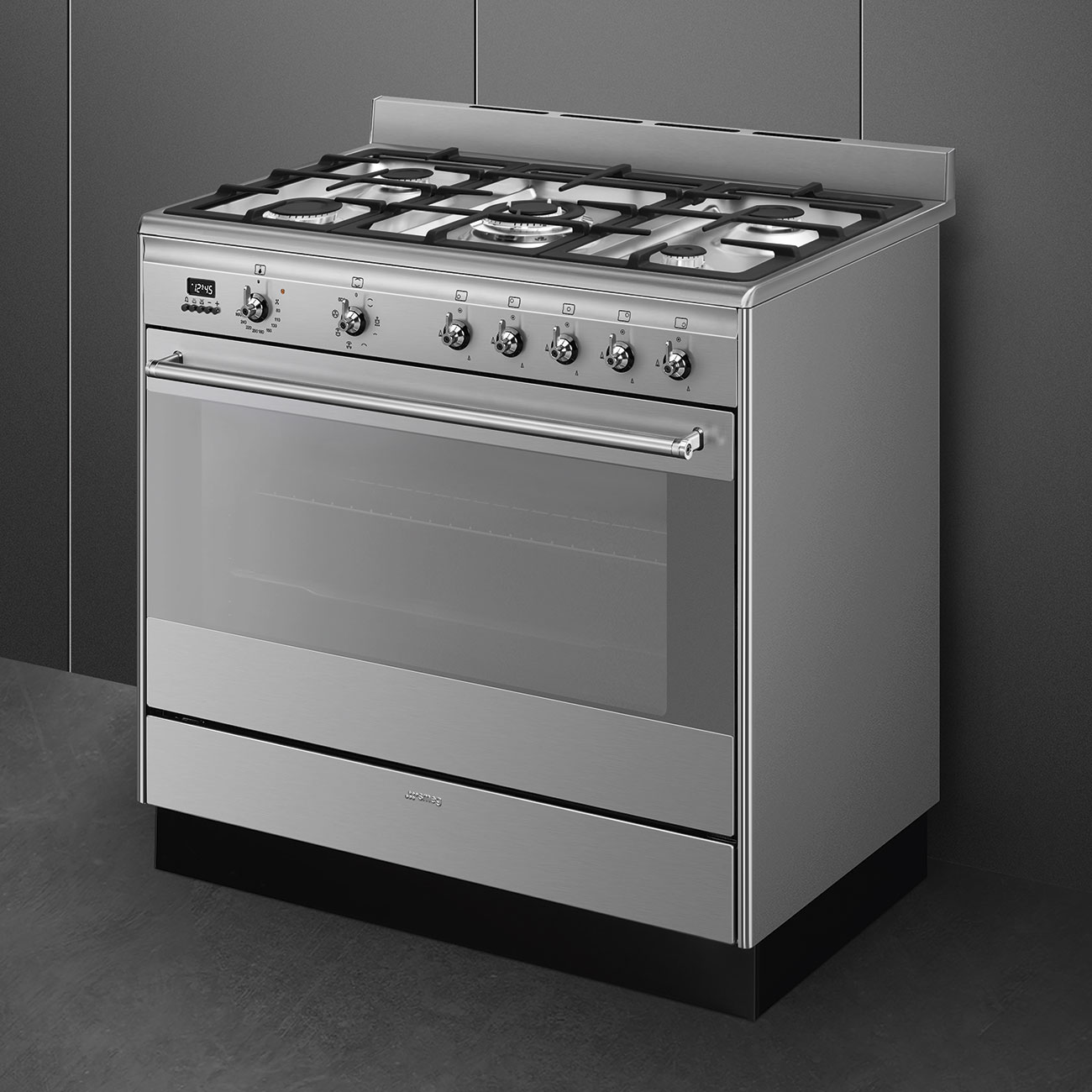 картинка Комбинированная кухонная плита Smeg SUK91MFX9  картинка Комбинированная кухонная плита Smeg SUK91MFX9