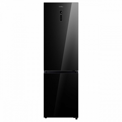 картинка Отдельностоящий холодильник Korting KNFC 62029 GN черный  картинка Отдельностоящий холодильник Korting KNFC 62029 GN черный