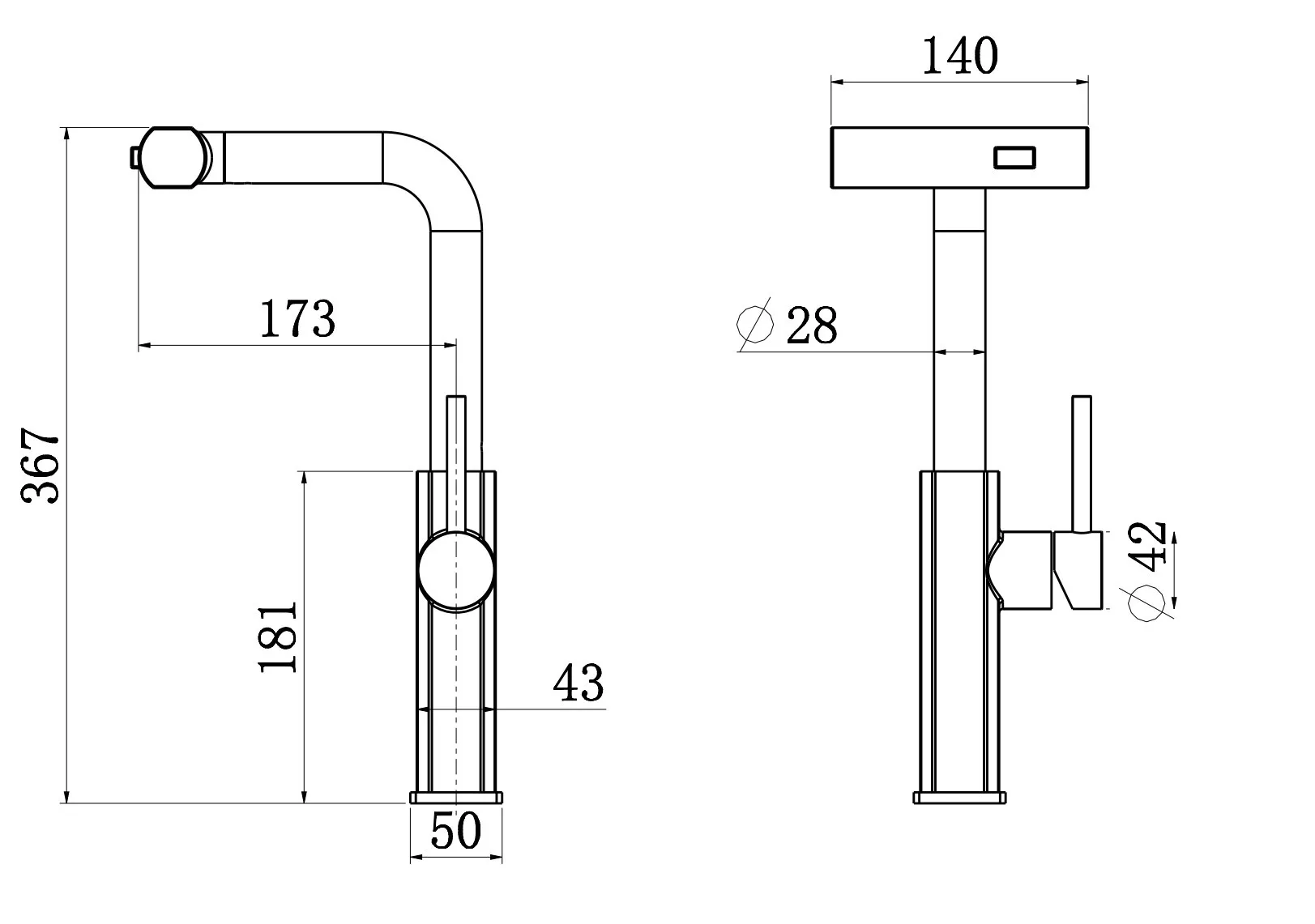 картинка Смеситель LONGRAN Techno LM2186, Black 