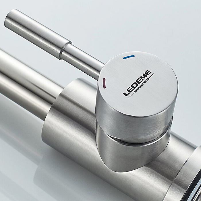 картинка Смеситель Ledeme L74998A-3 нержавеющая сталь 