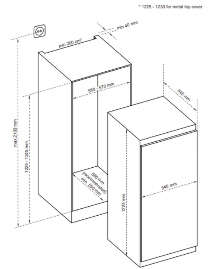 картинка Встраиваемый холодильник De Dietrich DRL1247ES 