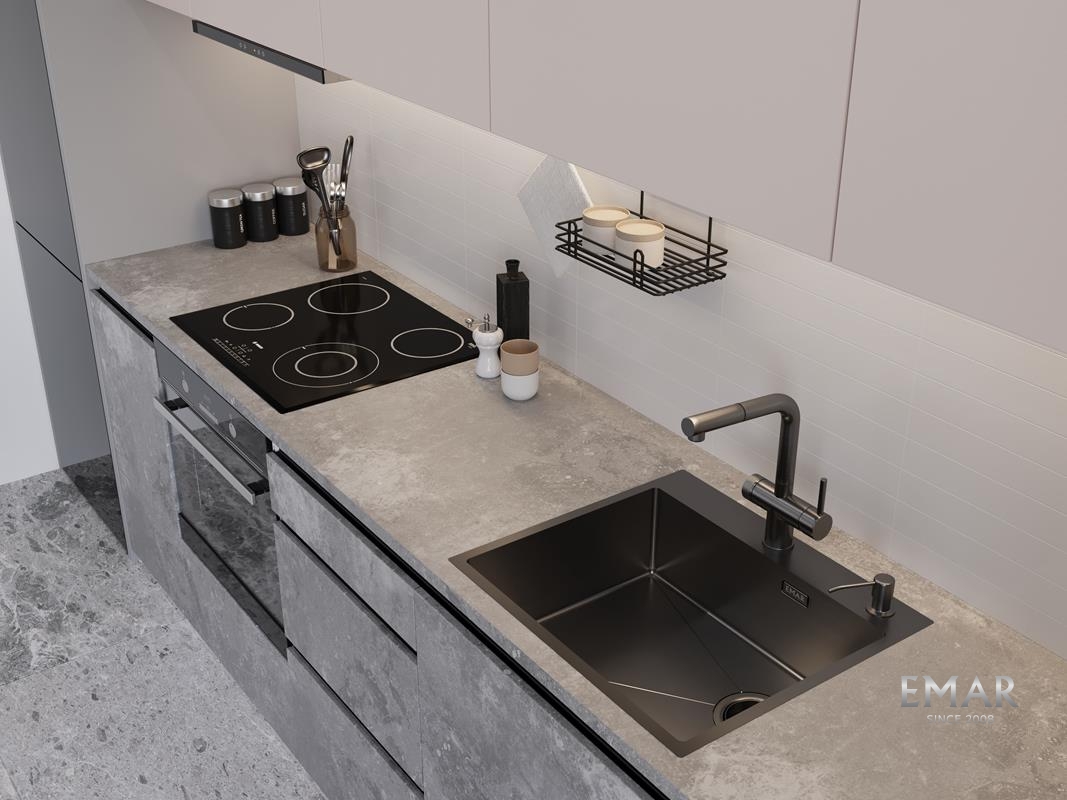 картинка Кухонная мойка Emar EMB-560(TOP) PVD Dark 